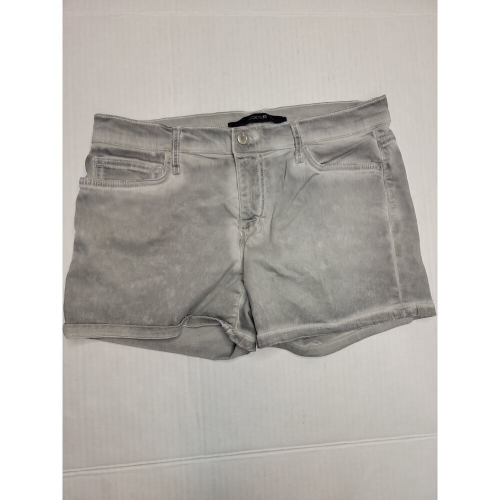 Joes Jeans Shorts Womens Sz 30 Silver Gray High Rise Denim